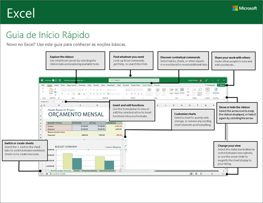 Guia de Início Rápido do Excel 2016 para Windows