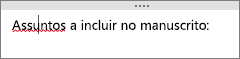 O OneNote verifica automaticamente possíveis erros ortográficos