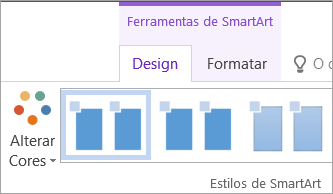 Botão Alterar Cores na guia Design de Ferramentas de SmartArt