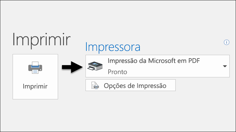 Use o comando Imprimir para imprimir um email em um arquivo PDF.