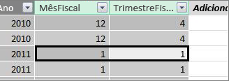 Coluna Trimestre Fiscal