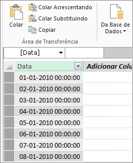 Tabela de data no Power Pivot