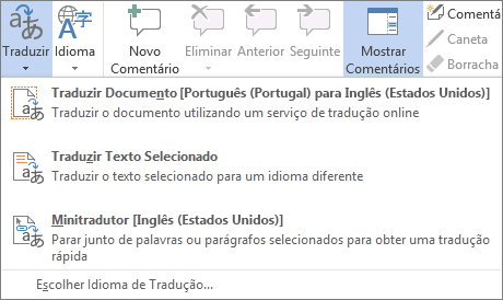 Traduzir um documento ou mensagem