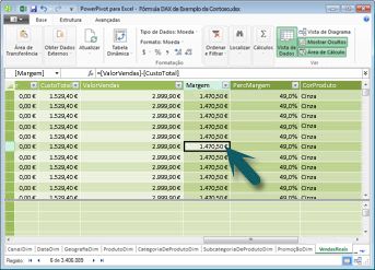 Contexto de linha no PowerPivot