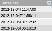 Coluna DataHora numa tabela de factos.