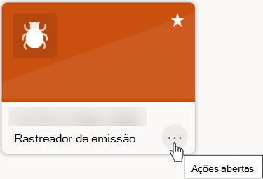 O botão Abrir Ações permite-lhe personalizar ou partilhar uma lista.