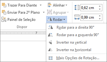 Opções do menu Rodar