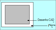 Desenho AutoCAD dentro dos limites da página.