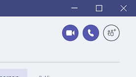 Botões Videochamada, Chamada de voz e Adicionar pessoas