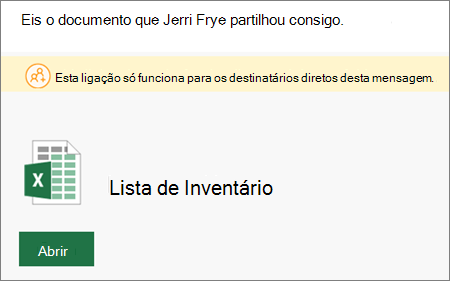 Notificações de e-mail de exemplo do ficheiro partilhado do SharePoint