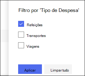 Painel Filtro de Lista do SharePoint Online