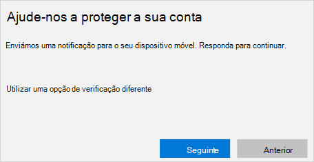 Ecrã de notificação móvel