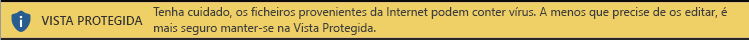 Vista Protegida para documentos da Internet