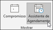 Mostrar Assistente de agendamento