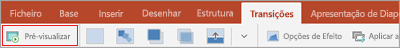 Pré-visualização de transições