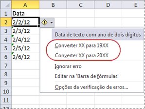 Comandos para converter datas