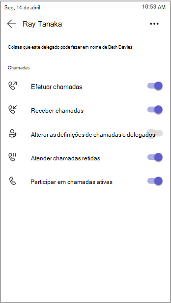 Ver permissões para delegados.