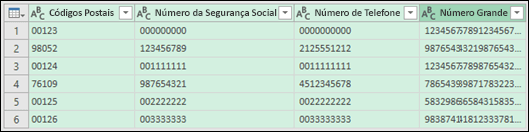 Obter & Transformar > Converter dados em texto