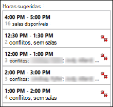 Horas Sugeridas