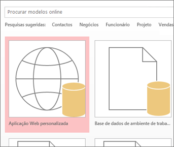 Aplicação Web personalizada no ecrã de arranque.