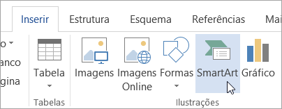 SmartArt no separador Inserir