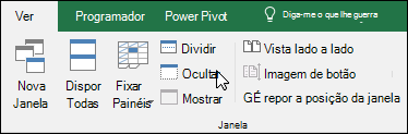 Ocultar ou mostrar um livro em Ver > Windows > Ocultar/Mostrar