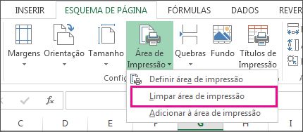 Limpar área de impressão