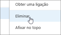 Eliminar item de menu no menu de reticências