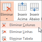 Eliminar colunas ou linhas
