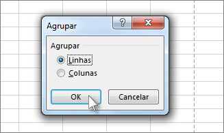 Clique em Linhas e, em seguida, clique em OK