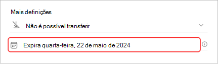 Prolongar a data de expiração de uma gravação da câmara municipal.