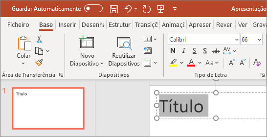Formatar texto no PowerPoint