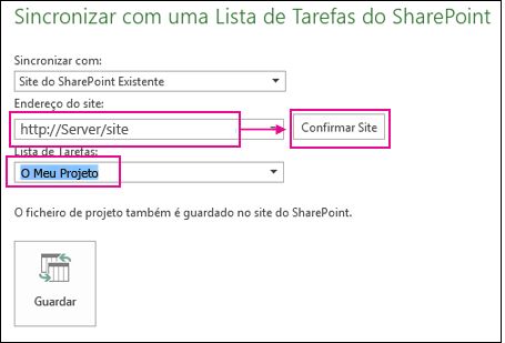 Guardar o projeto no SharePoint