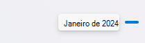 Sobreposição da data da barra de deslocamento