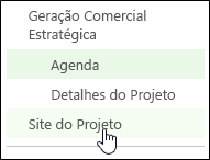 Site do Projeto na Iniciação Rápida