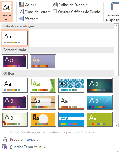 Temas do PowerPoint