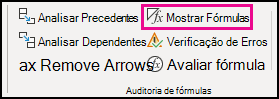 Mostrar Fórmulas no ambiente de trabalho