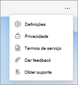 Opções de definições no Viva Insights.