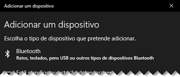 A caixa de diálogo Adicionar um Dispositivo