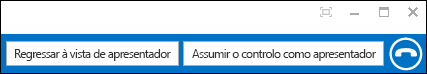 Voltar/Assumir a posição de Apresentador