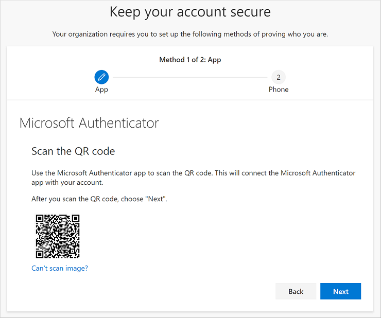 Analisar o código QR utilizando a Authenticator Pesquisa