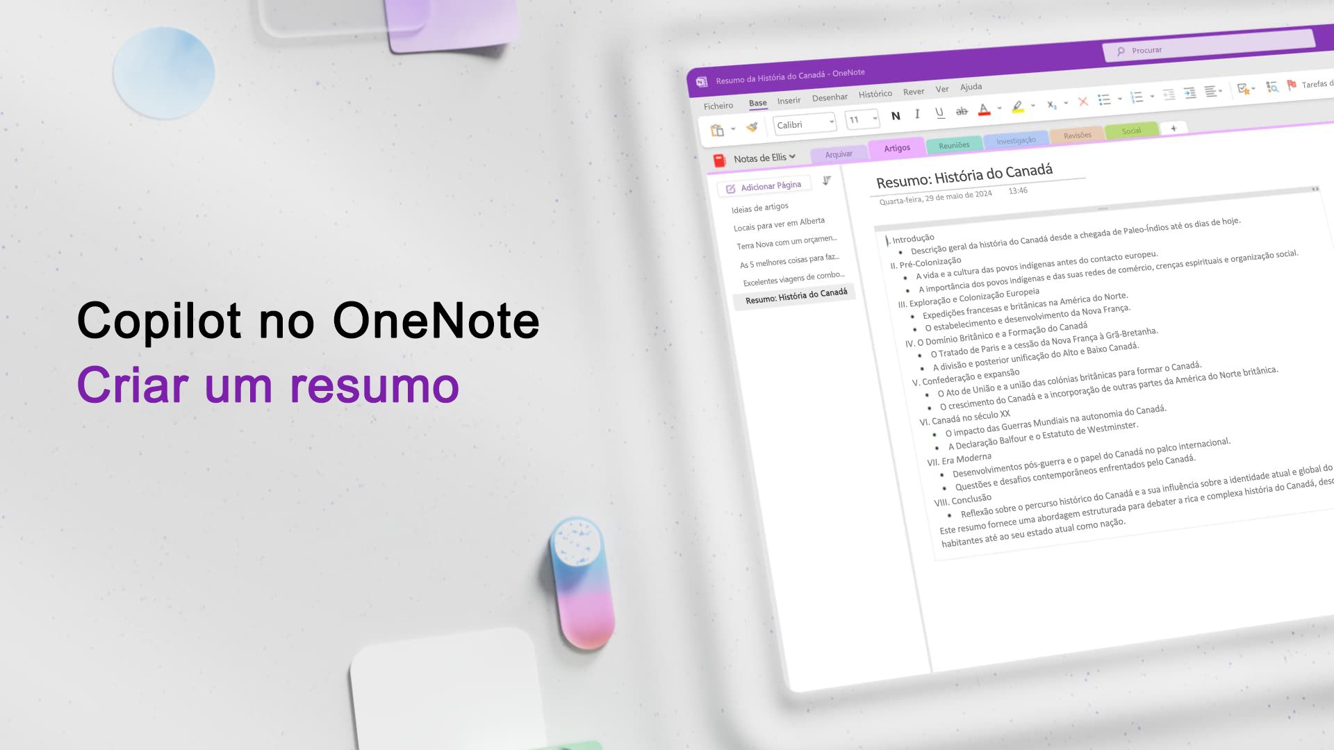 Vídeo: Criar um destaque com o Copilot no OneNote