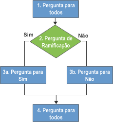 Lógica de ramificação para inquéritos