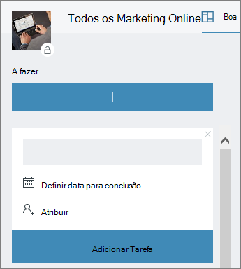 Adicionar tarefas