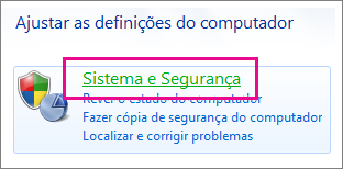 Painel de Controlo do Windows 7