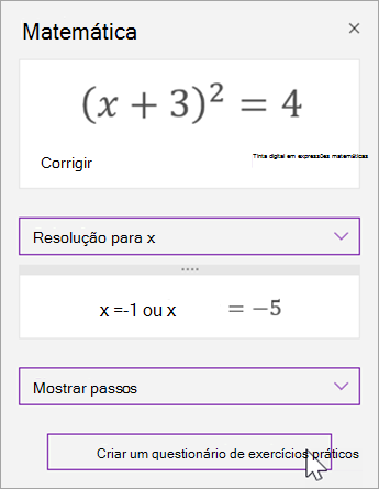 Selecione Gerar um questionário para praticar.