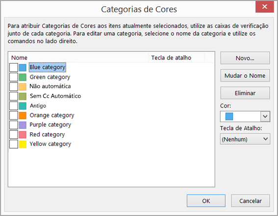 Caixa Categorias de Cores