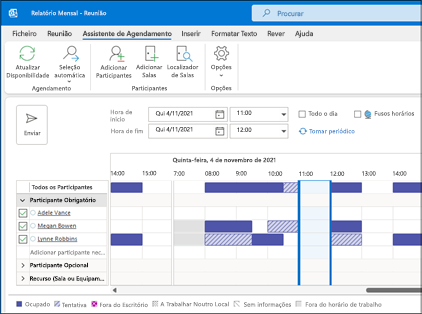 Assistente de Agendamento do Outlook