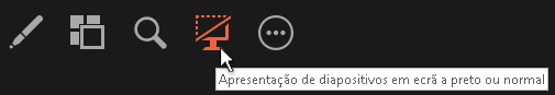 Colocar um diapositivo em preto/normal