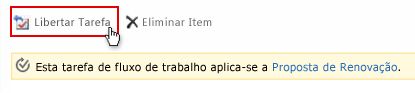 Botão Libertar Tarefa no formulário da tarefa